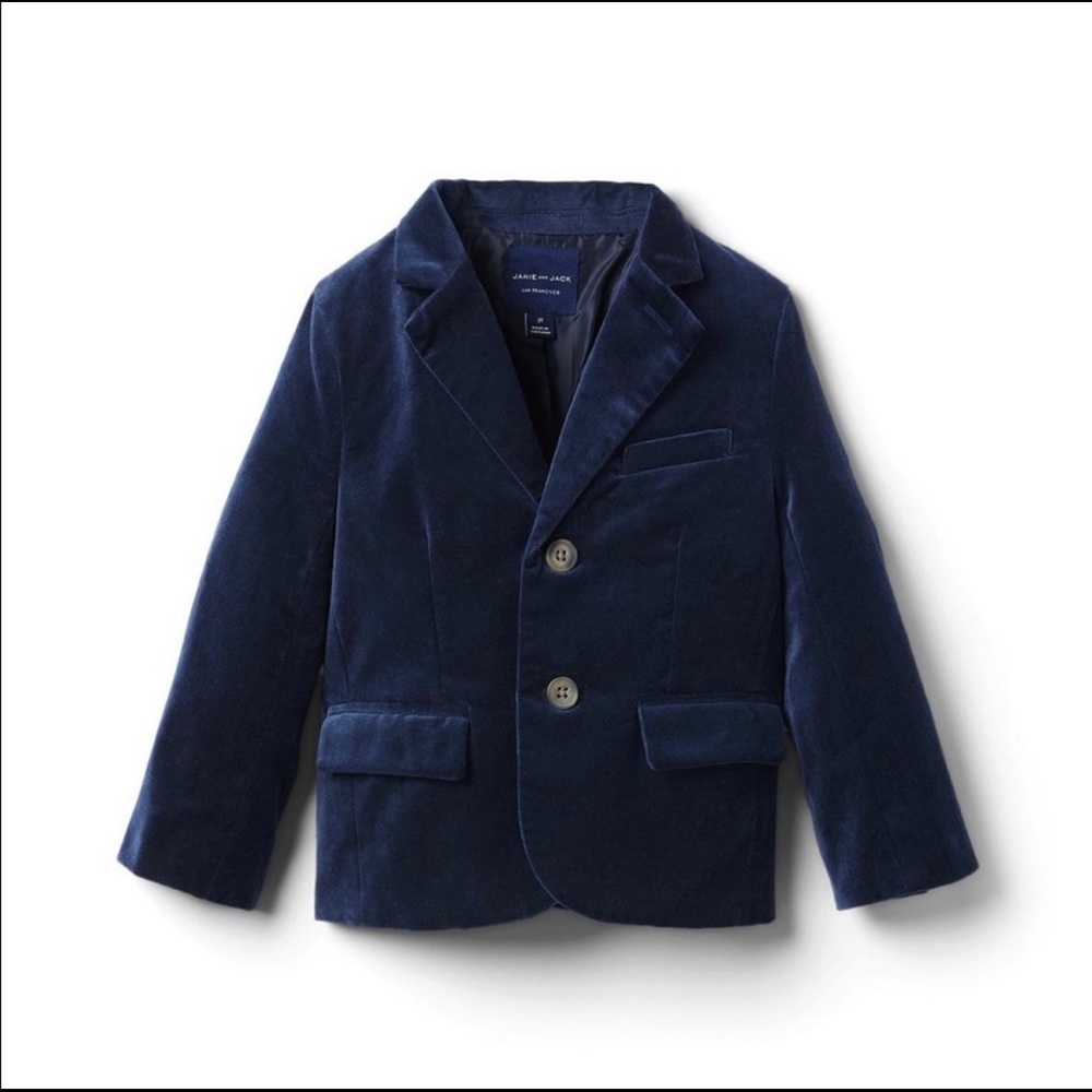 NWT Janie and Jack Boys velvet blazer 2T
